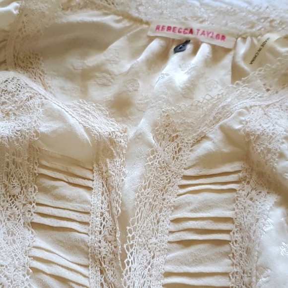 Rebecca Taylor Silk Peasant Peplum Top - Picture 7 of 7